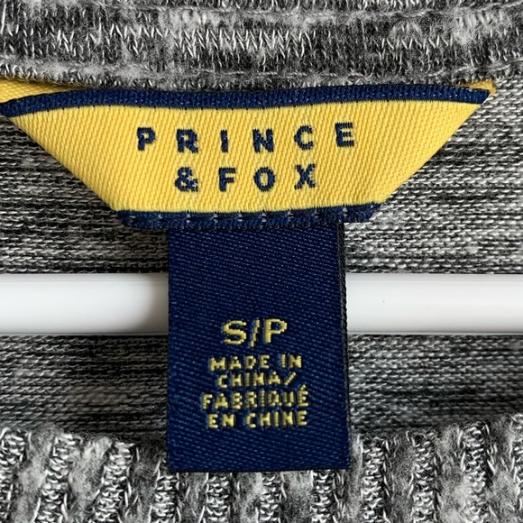 Prince & Fox Heathered Gray High-Low Crewneck Sweater - Picture 3 of 4